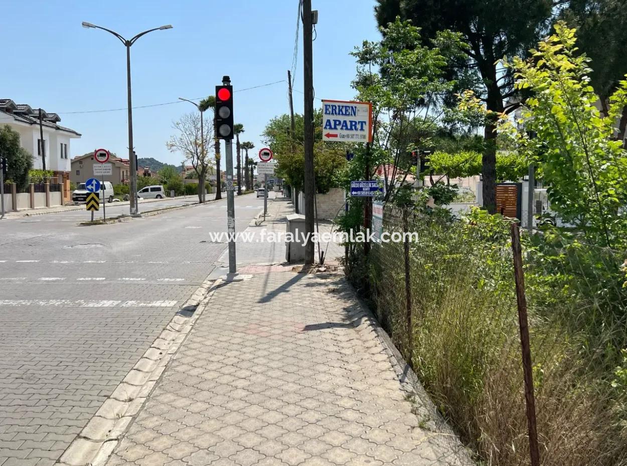 916M2 Commercial And Residential Zoned Land For Sale On The Main Road In Dalyan Gülpınar